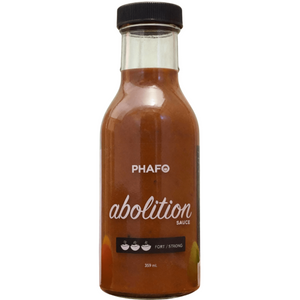 Bouteille de Sauce Abolition Phafo, sauce piquante haïtienne aux oignons