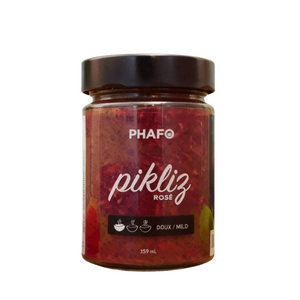 Pot de Pikliz Rose Phafo, condiment haïtien doux sans piquant