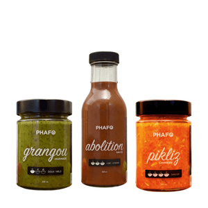 Combo Timoun Chimère Phafo, marinade, sauce et pikliz danger