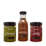 Combo Timoun Rose Phafo, marinade, sauce et pikliz doux